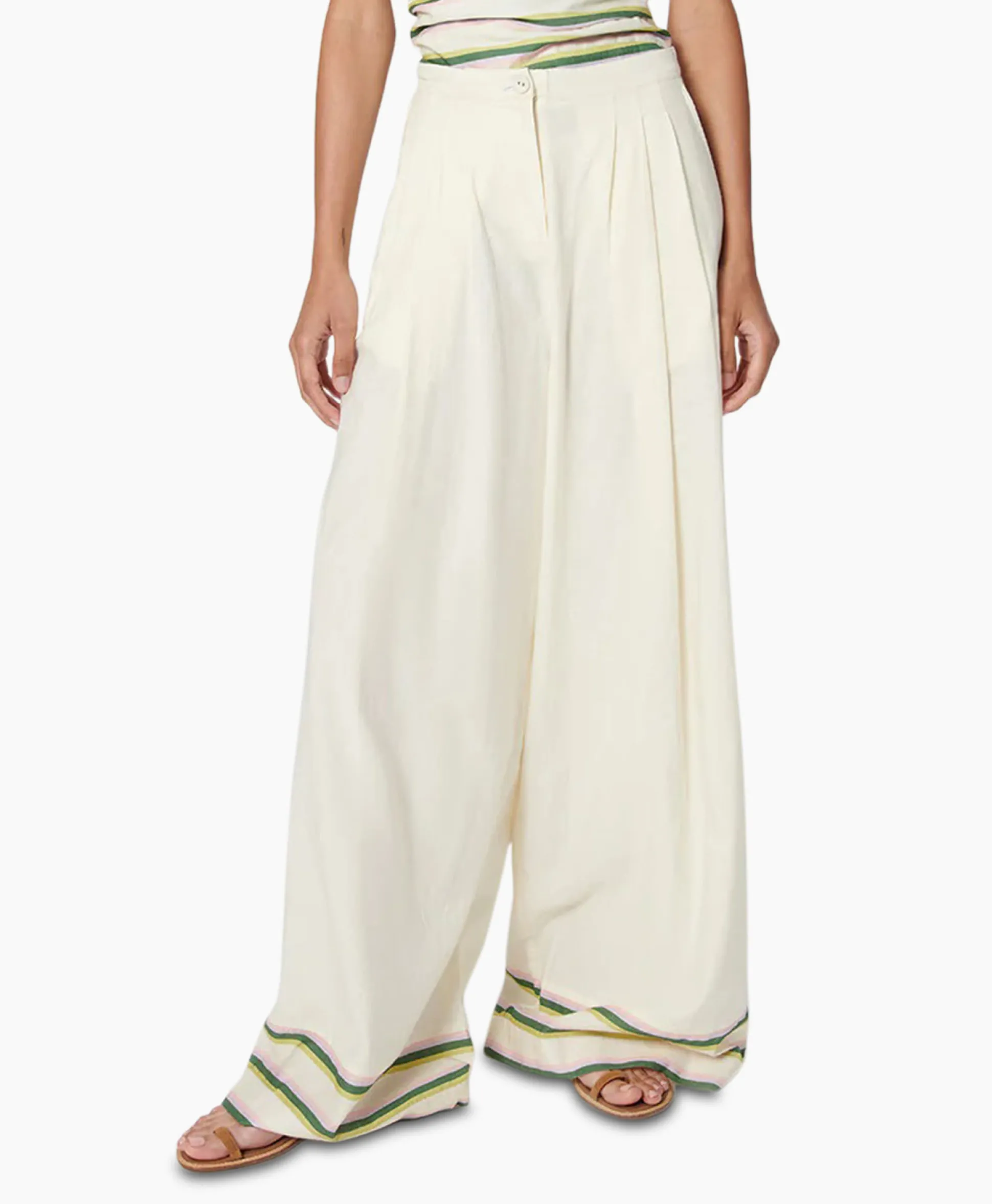 Fashion Pantalon Okra Ecru Dames Broeken