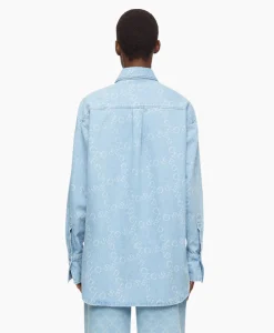 New Blouse Boxy Long Sleeve Licht Blauw Dames Blouses