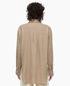 Best Sale Blouse Shirt With Pocket Grijs Dames Blouses