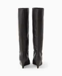 Hot Lange Laars Wedge Boot Donker Bruin Dames Laarzen