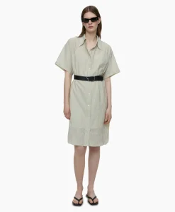 Store Mini Jurk Oversized Shirt Ecru Dames Jurken