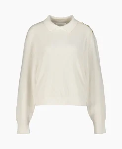 Online Pullover Cropped Polo Off White Dames Truien