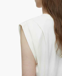 Flash Sale Top Pleated Sleeveless Off White Dames T-Shirts & Tops