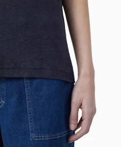 New T-Shirt Korte Mouw V-Neck Blauw Dames T-Shirts & Tops