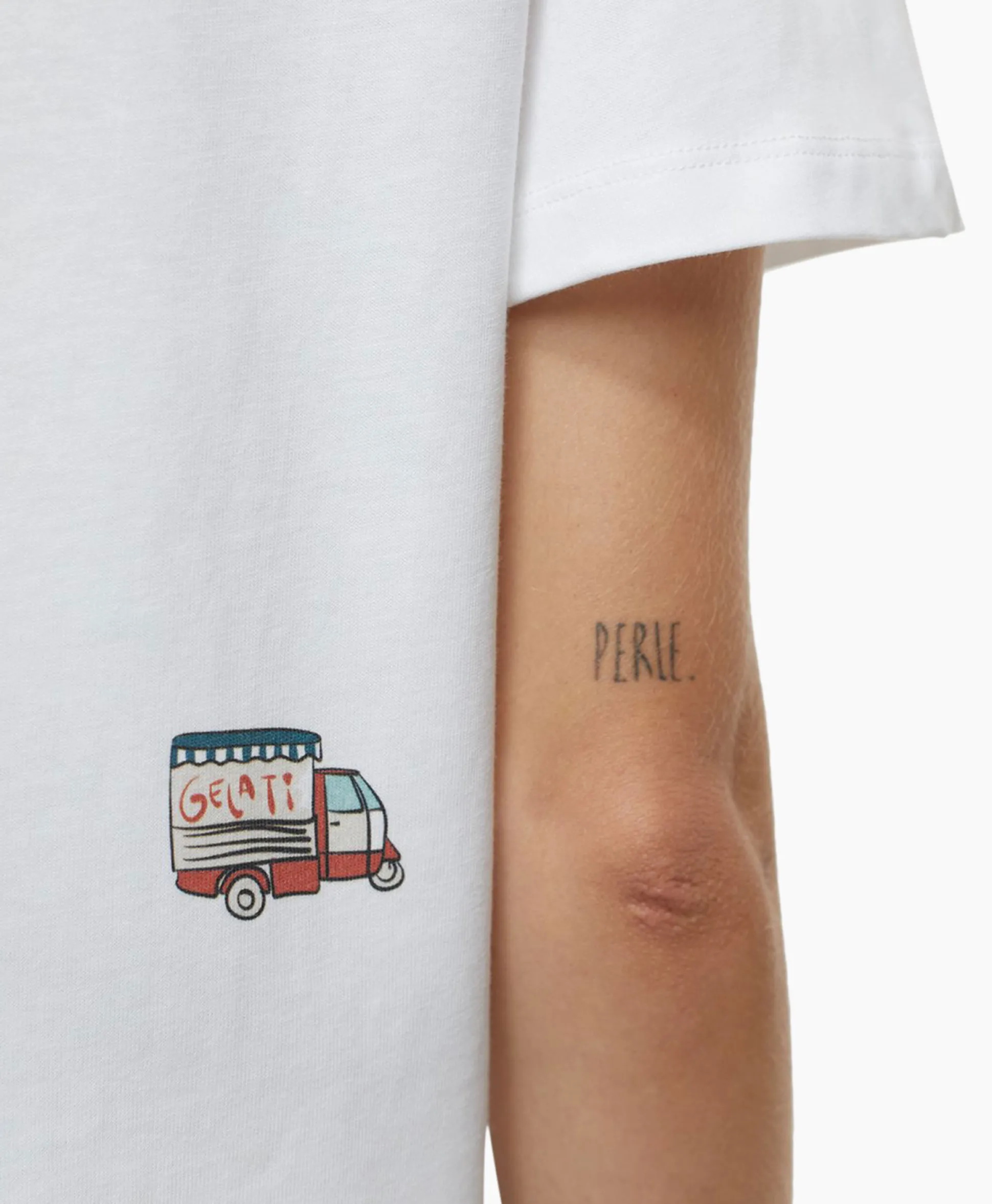 Cheap T-Shirt Korte Mouw Printed Wit Dames T-Shirts & Tops