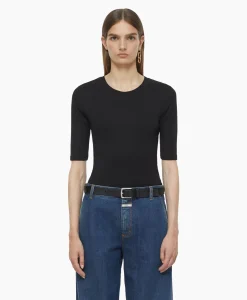 Store T-Shirt Korte Mouw Crewneck Short Sleeve Zwart Dames T-Shirts & Tops