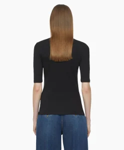 Store T-Shirt Korte Mouw Crewneck Short Sleeve Zwart Dames T-Shirts & Tops