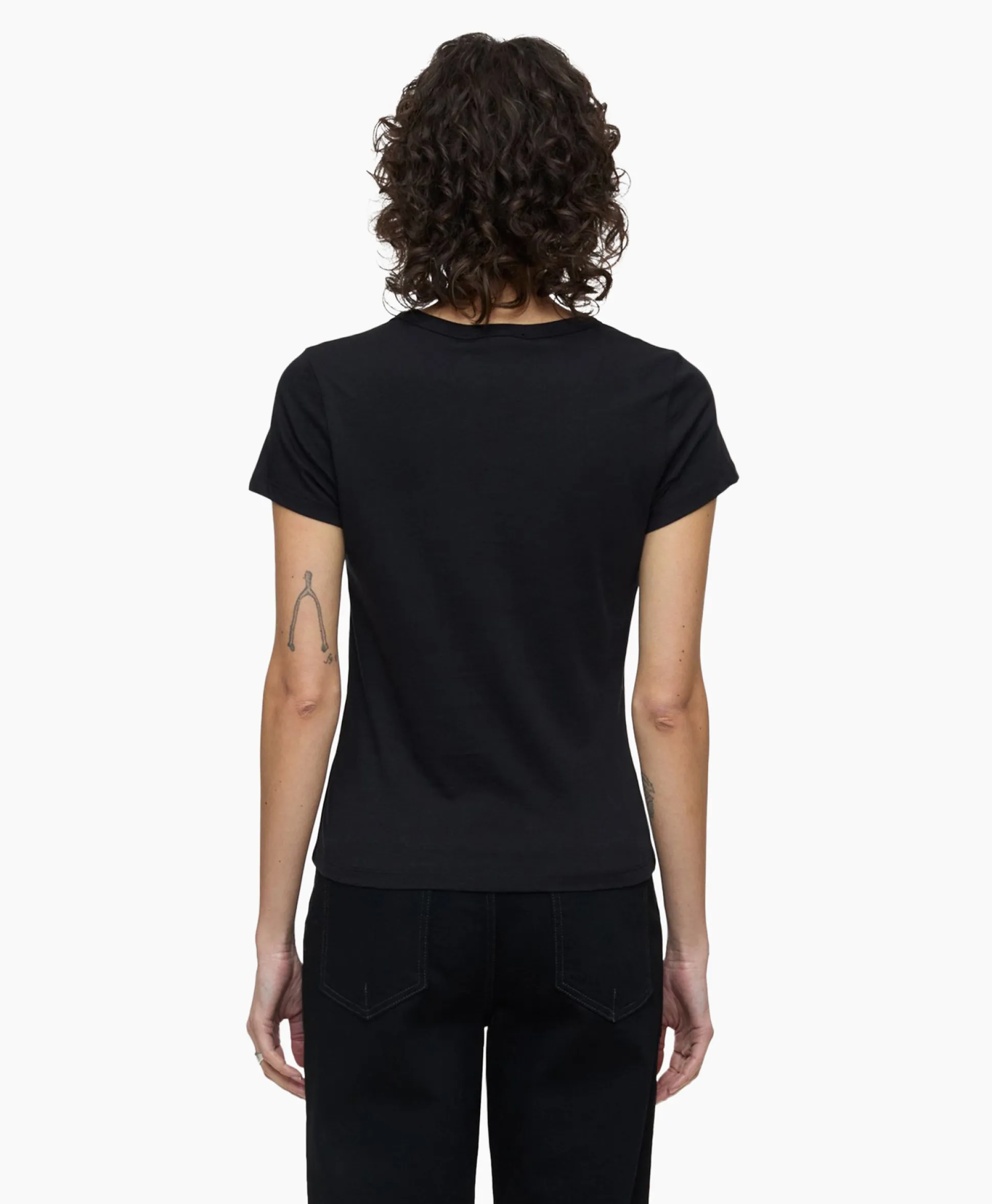 Best Sale T-Shirt Korte Mouw Crew Neck Short Sleeve Zwart Dames T-Shirts & Tops