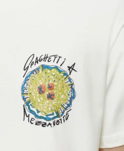 New T-Shirt Korte Mouw Printed Ecru Dames T-Shirts & Tops