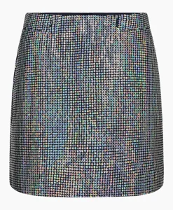 New Co'Couture Minirok Sequincc Denim Mini Donker Blauw Dames Rokken