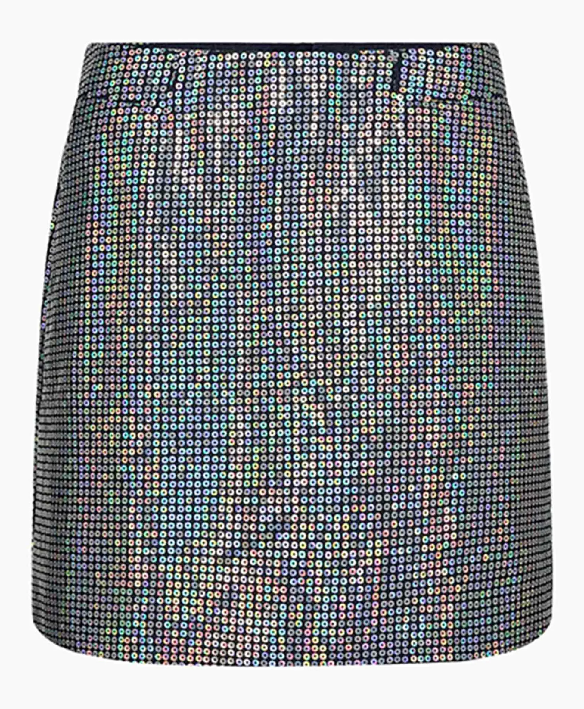 New Co'Couture Minirok Sequincc Denim Mini Donker Blauw Dames Rokken