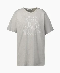 Cheap Co'Couture T-Shirt Korte Mouw Outline Oversize Grijs Dames T-Shirts & Tops