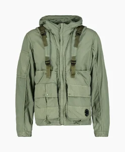 Online Jack Flatt Nylon Reversible Hooded Groen Heren Jassen