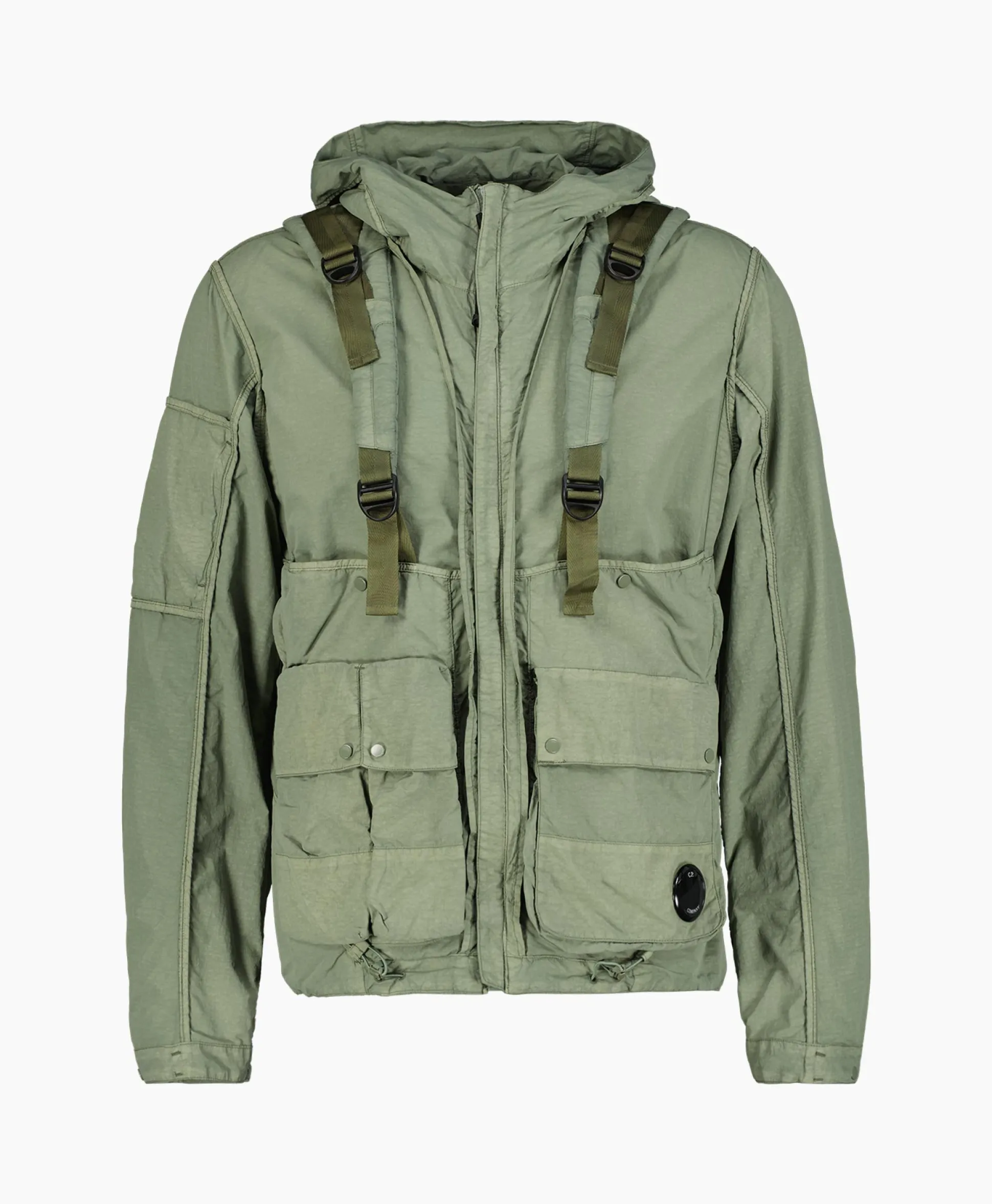 Online Jack Flatt Nylon Reversible Hooded Groen Heren Jassen
