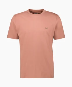 New T-Shirt 30/1 Jersey Small Logo Donker Bruin Heren T-Shirts