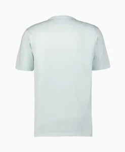 New T-Shirt Jersey Resist Dyed Logo Licht Blauw Heren T-Shirts