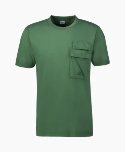 Flash Sale T-Shirt Korte Mouw Jersey Flap Pocket Groen Heren T-Shirts