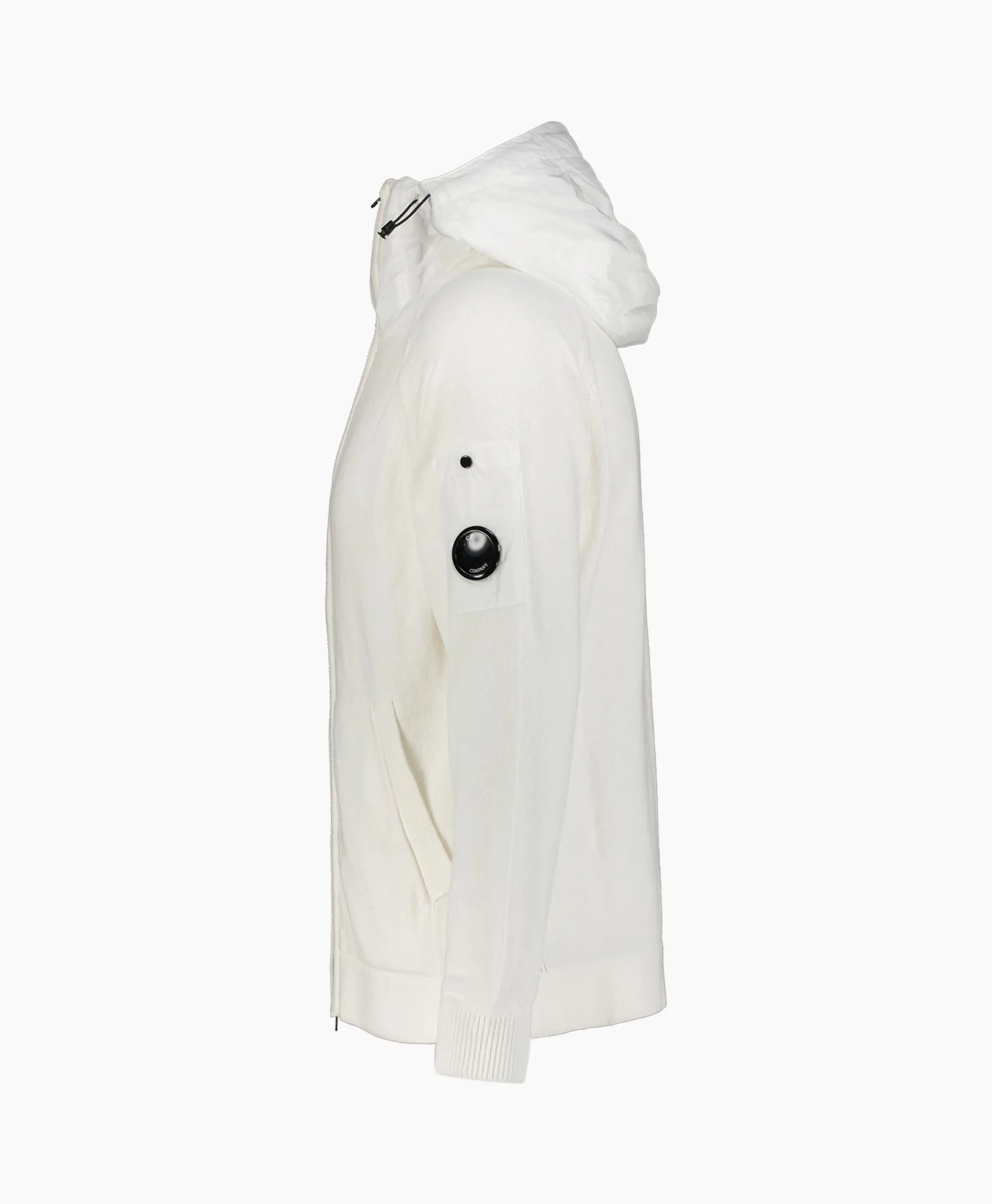 Shop Vest Cotton Mixed Hooded Knit Wit Heren Vesten