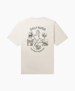 Cheap T-Shirt Korte Mouw Migration Ecru Heren T-Shirts