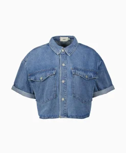 Hot D'Arc Blouse Bovino Blauw Dames Blouses