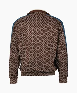 Flash Sale Jack La Veste Survet' Velours Monogramme Bruin Heren Vesten