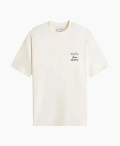 Shop Le T-Shirt Sloga Cursive Off White Heren T-Shirts