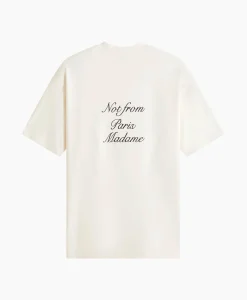 Shop Le T-Shirt Sloga Cursive Off White Heren T-Shirts