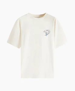 New Le T-Shirt Slogan Esquisse Ecru Heren T-Shirts