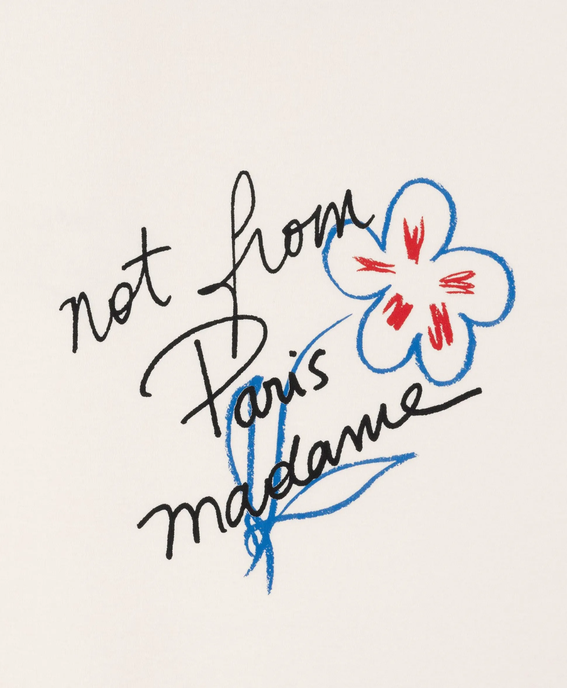 New Le T-Shirt Slogan Esquisse Ecru Heren T-Shirts