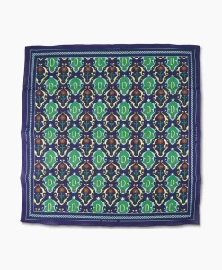Best Sale Sjaal La Foulard Ornements Donker Blauw Heren Sjaals