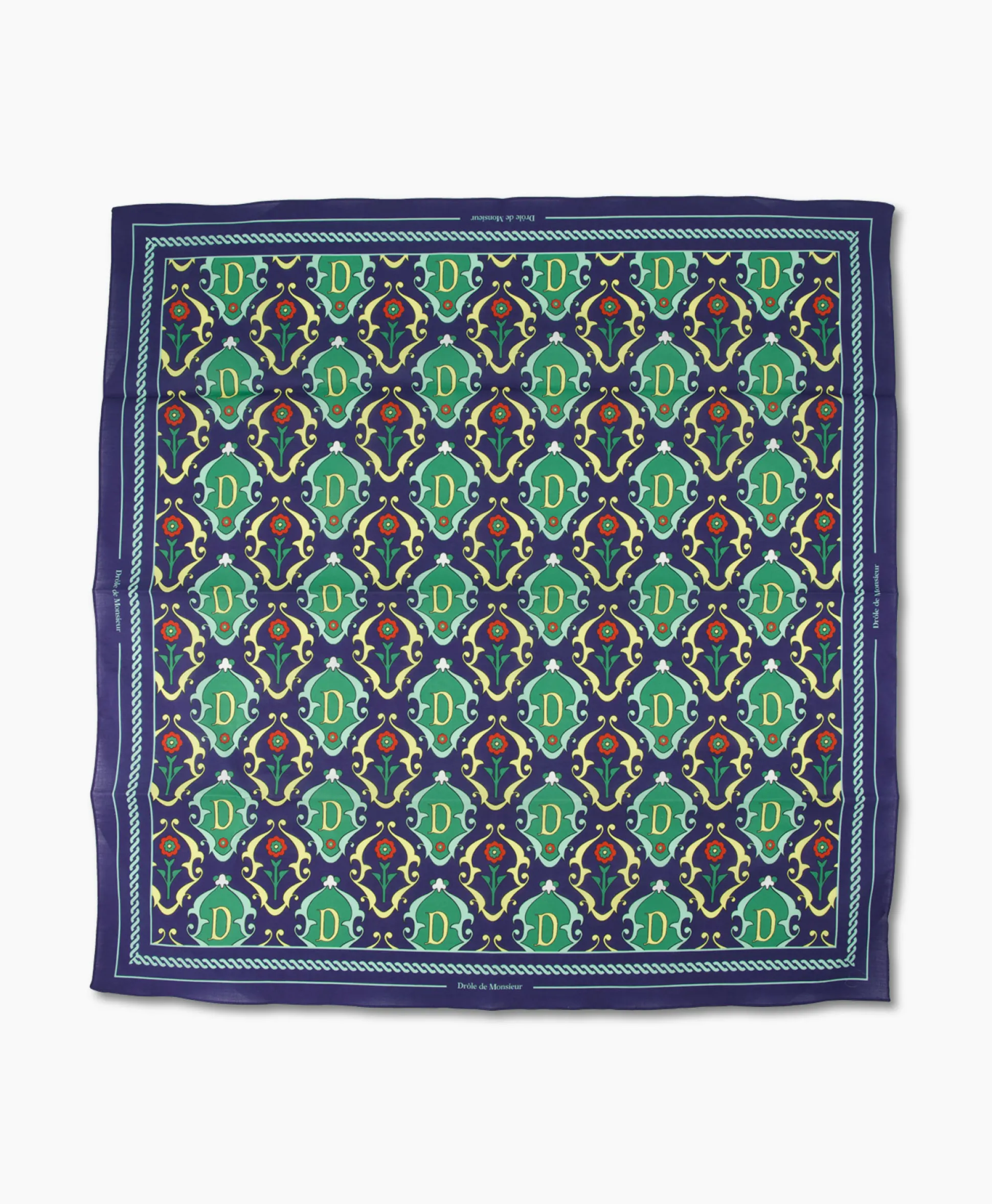 Best Sale Sjaal La Foulard Ornements Donker Blauw Heren Sjaals