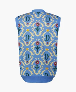 Fashion Vest La Sans Manches Ornements Blauw Heren Vesten