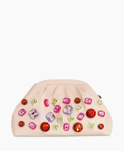 Store Clutch Finestones Off White Dames Tassen