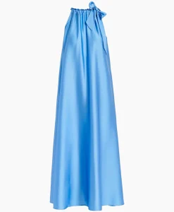 Clearance Maxi Jurk Famson Blauw Dames Bruiloftskleding