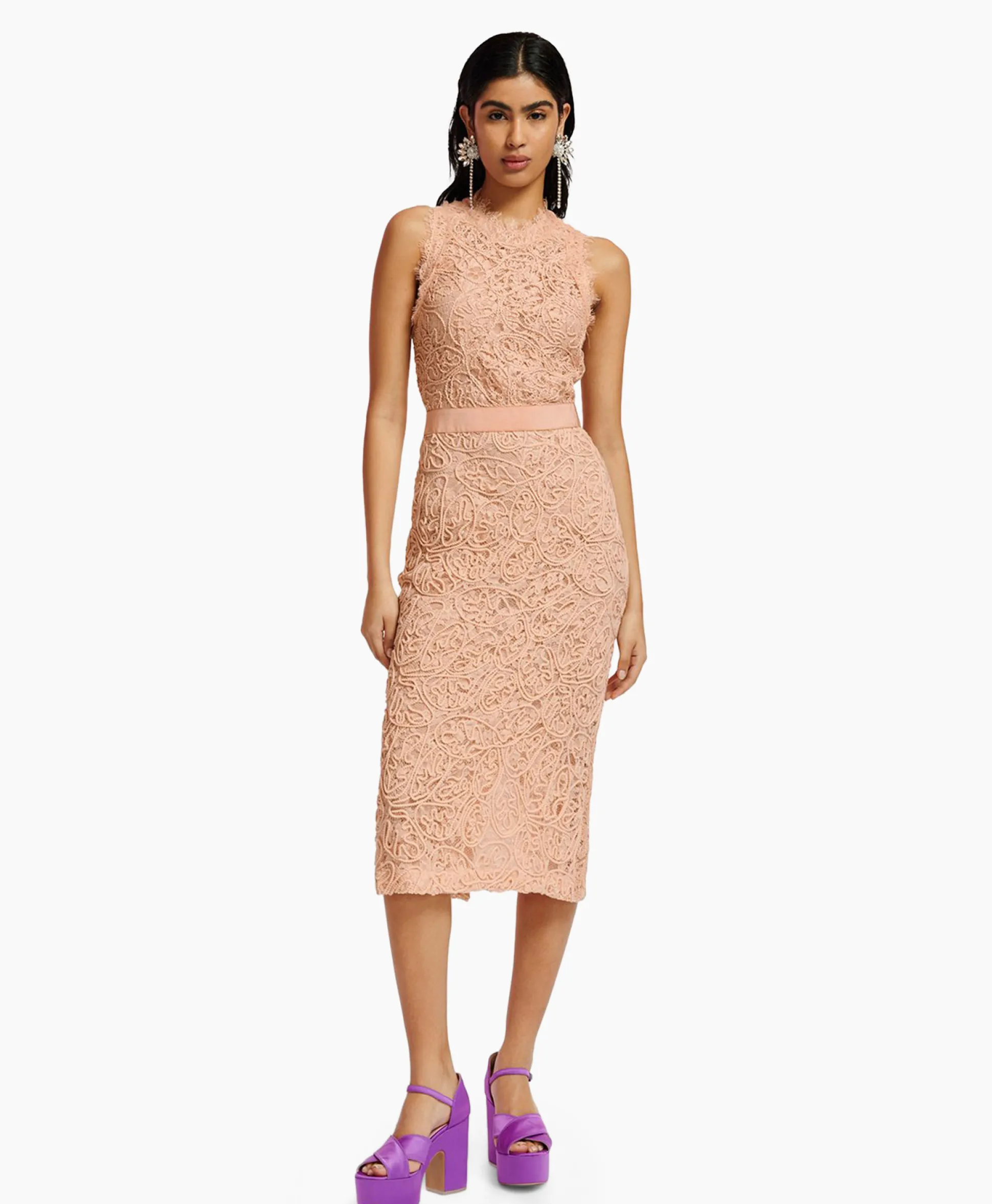 Shop Midi Jurk Emery Pink Dames Bruiloftskleding