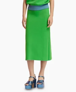 Hot Midi Rok Folder Blauw Dames Rokken