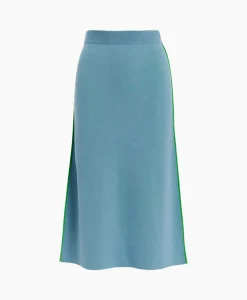Hot Midi Rok Folder Blauw Dames Rokken