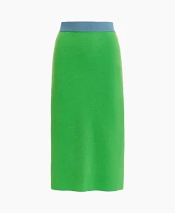 Hot Midi Rok Folder Blauw Dames Rokken