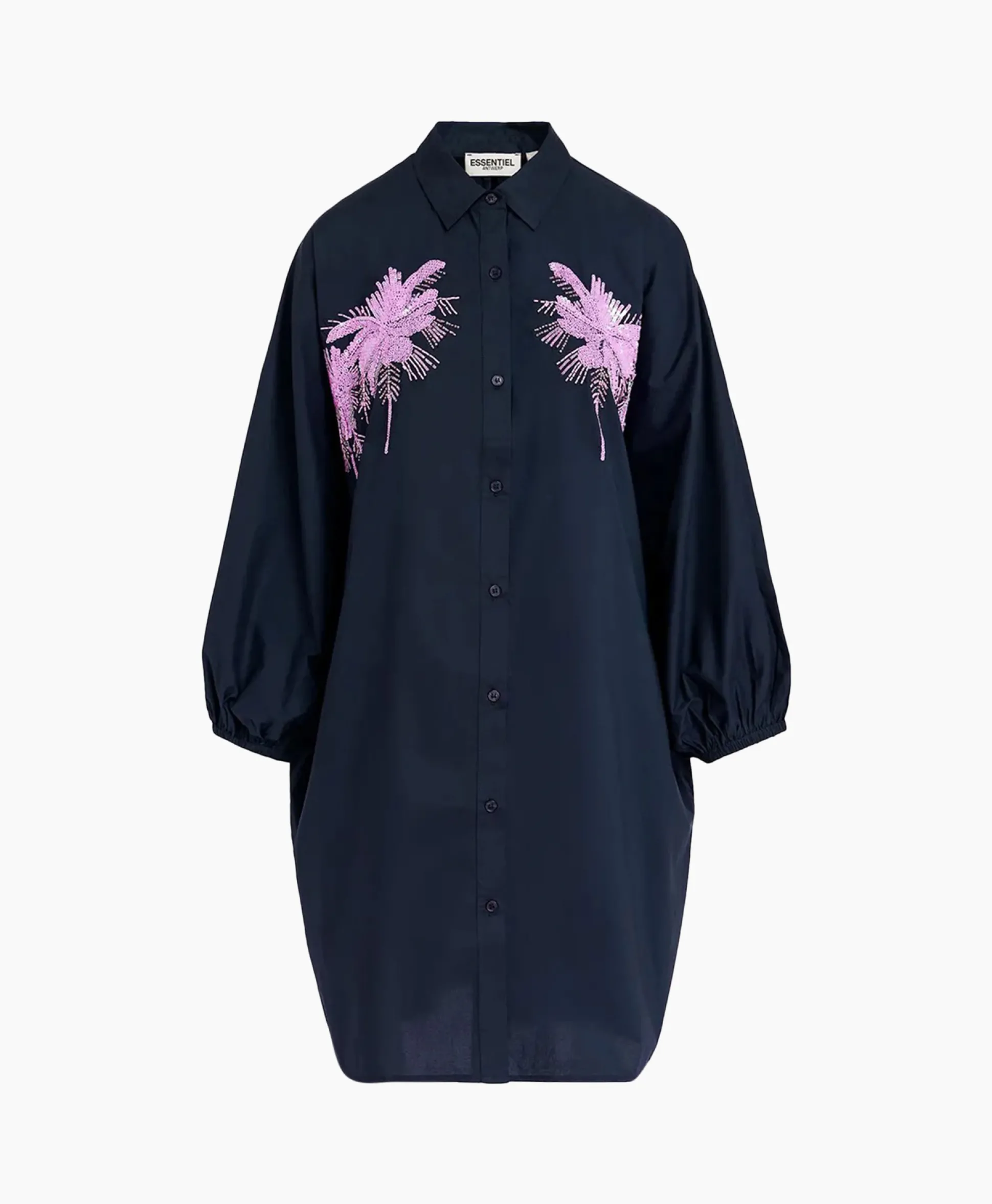 Cheap Mini Jurk Frilled Blauw Dames Bruiloftskleding