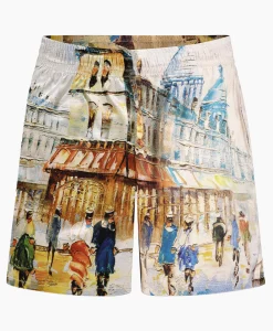 Outlet Flaneur Korte Broek Short Somewhere In Europe Wit Dessin Heren Broeken