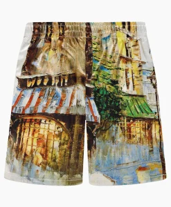 Outlet Flaneur Korte Broek Short Somewhere In Europe Wit Dessin Heren Broeken