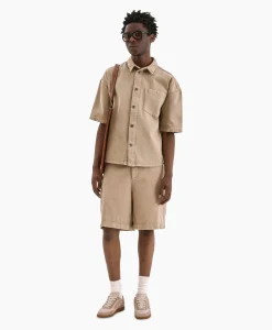 Hot Flaneur Overshirt Denim Beige Heren Jassen