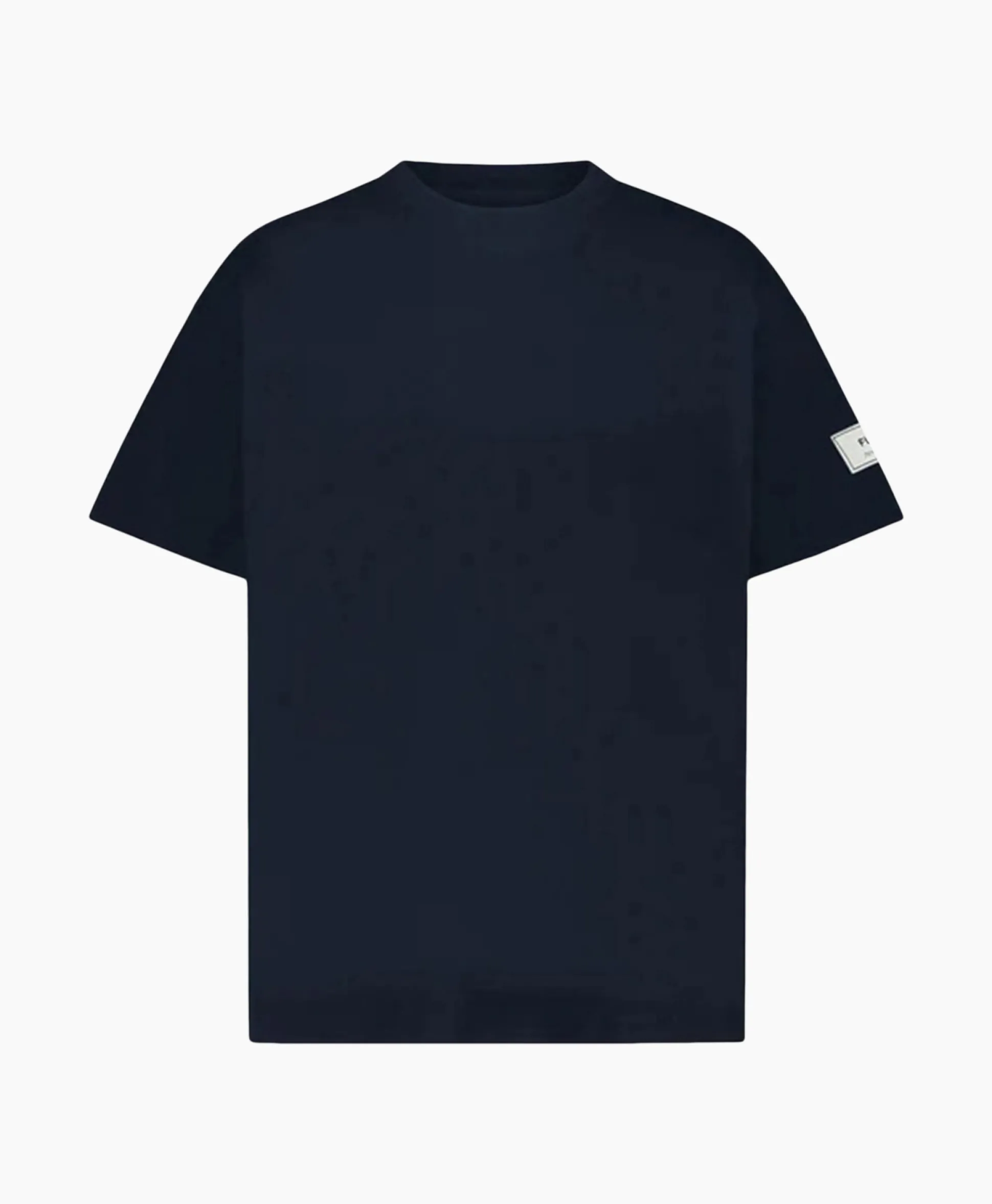 Cheap Flaneur T-Shirt Korte Mouw Atelier Sleeve Amblem Donker Blauw Heren T-Shirts