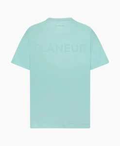 Hot Flaneur T-Shirt Korte Mouw Tonal Logo Blauw Heren T-Shirts