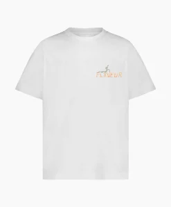 Sale Flaneur T-Shirt Korte Mouw Passage Of Time Wit Heren T-Shirts