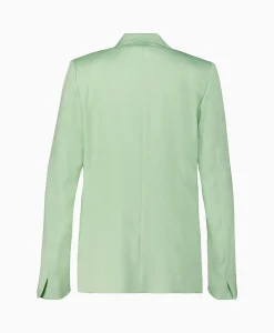 Cheap Blazer Slubbed Viscose Cotton Licht Groen Dames Blazers