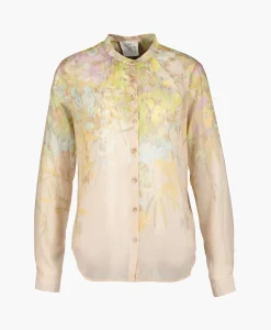 Store Blouse Heaven Print Cotton Silk Voile Grandfather Rose Dames Blouses