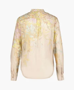 Store Blouse Heaven Print Cotton Silk Voile Grandfather Rose Dames Blouses