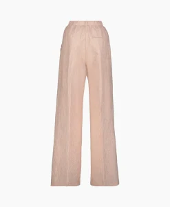 Cheap Pantalon Linen Lurex Micro Herringbone Wide Leg Rose Dames Broeken