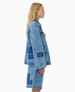 Best Sale Jack Patch Denim Blauw Dames Jassen